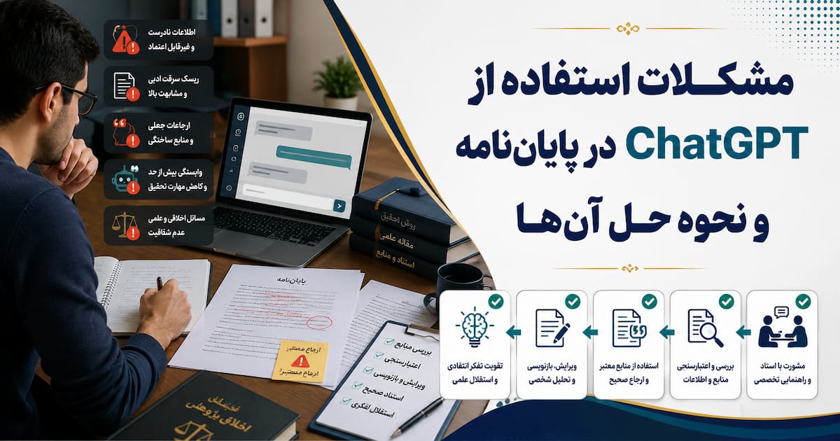 مشکلات استفاده از ChatGPT در پایان نامه و نحوه حل آنها